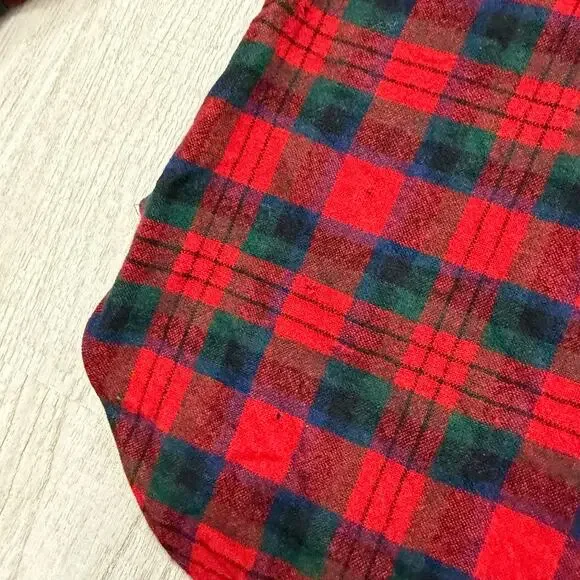 Vintage Pendleton Wool Flannel Shirt Men's Large Red Green Tartan Plaid 90s USA - Picture 12 of 16